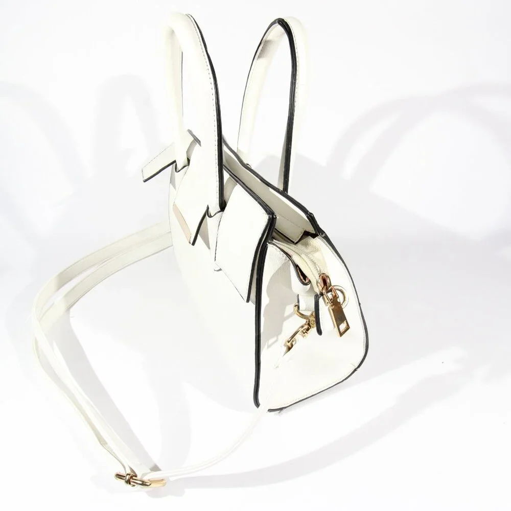 Like New White Purse with Brown Lining - Picture 4 of 10